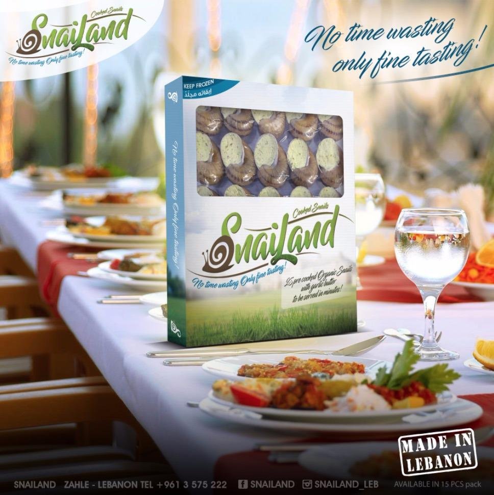 A social media post in a dining setting.